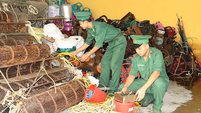Tang vật bị lực lực Bộ đội Biên phòng Quảng Ninh thu giữ