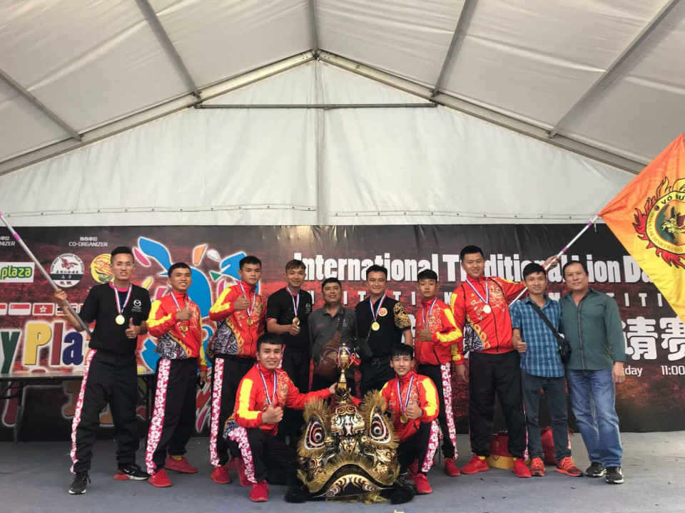 Đoàn Dinh Trấn Võ (Quảng Nam) đạt Giải nhì nội dung Địa bửu tranh cúp Sun World năm 2018, Giải 5 Lân Địa bửu Thế giới tranh Cup Yoho Malaysia diễn ra từ ngày 17-18/8/2018