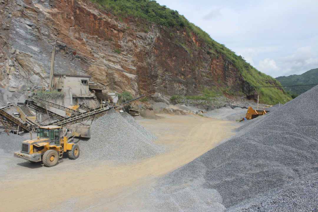 Mỏ đá của Doanh nghiệp tư nhân xây dựng Minh Quý tại huyện Mường Ảng, tỉnh Điện Biên