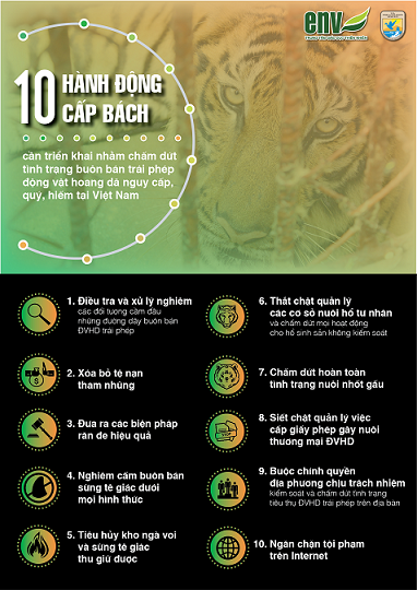 Infographics - 10 hành động cấp bách ngăn chặn sự tuyệt chủng