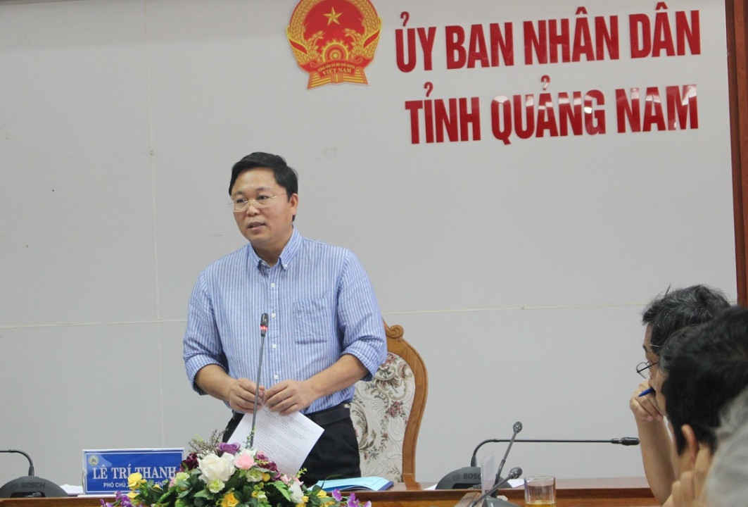Ông Lê Trí Thanh, Phó Chủ tịch UBND tỉnh Quảng Nam phát biểu