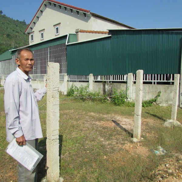Những ngôi nhà trên khu đất được cho của ông Biên mà chính quyền đã đem bán 