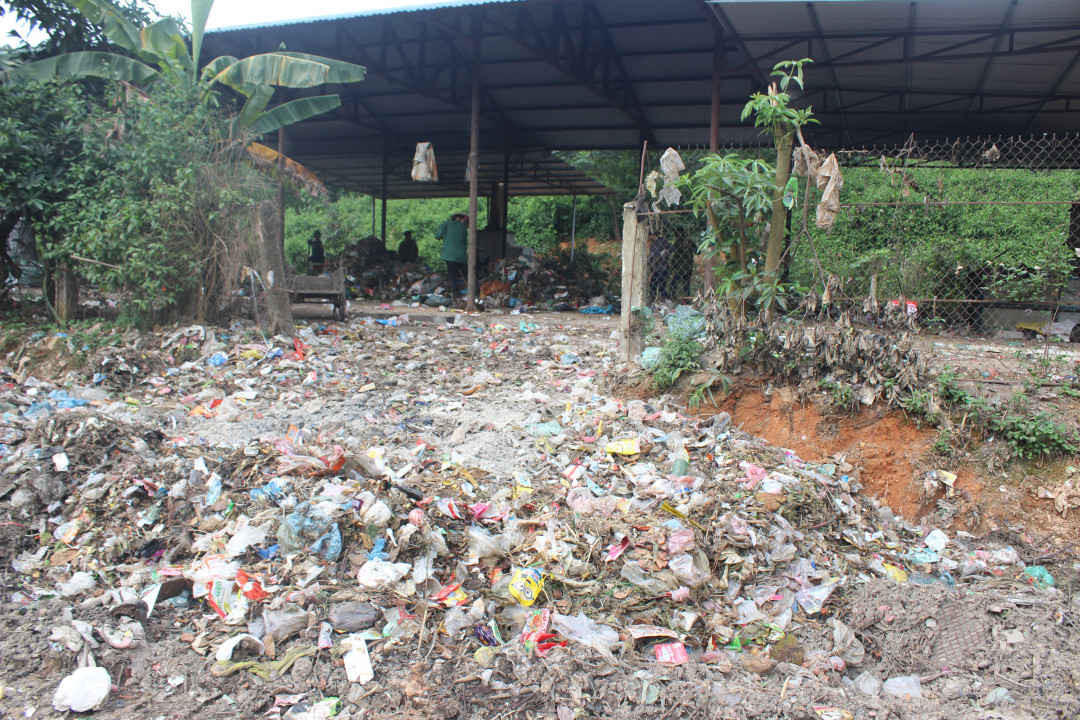 Khu vực xây dựng Nhà máy xử lý rác thải Điện Biên tại bãi Púng Min, huyện Điện Biên