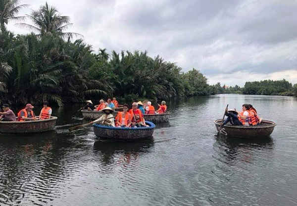 Rừng dừa nước hạ lưu sông Thu Bồn (thuộc vùng đệm) của Khu dự trữ sinh quyển thế giới Cù Lao Chàm.