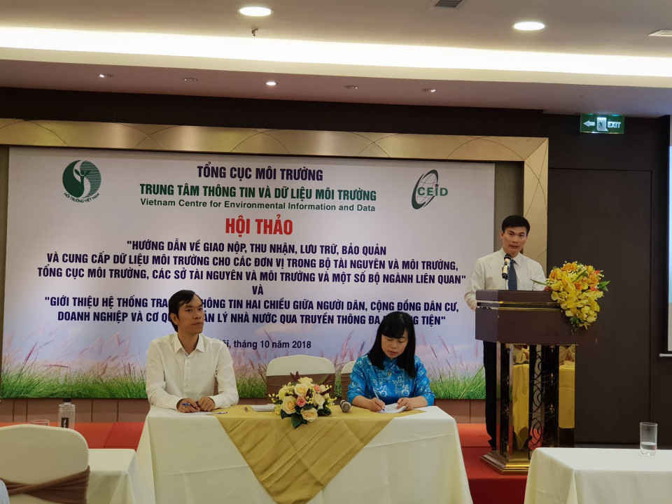 Ông Nguyễn Xuân Thủy – Phó giám đốc trung tâm thông tin và dữ liệu môi trường 