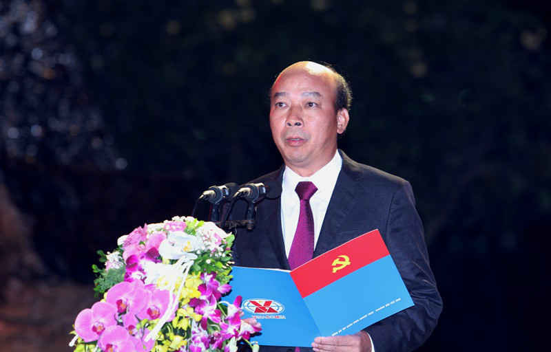 Đồng chí Lê Minh Chuẩn - Bí thư Đảng ủy, Chủ tịch HĐTV Tập đoàn phát biểu 