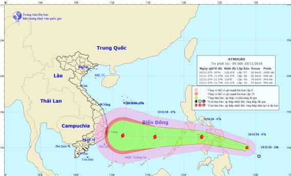 Áp thấp nhiệt đới gần Biển Đông có khả năng thành bão số 9