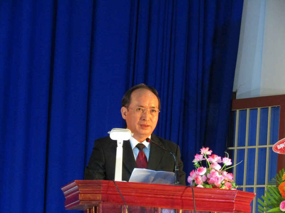 Ông Phan Đình Phùng – Phó Chủ tịch UBND tỉnh Phú Yên phát biểu tại buổi lễ 