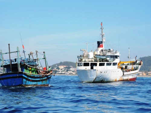 Một tàu cá của ngư dân được tàu Kiểm ngư cứu nạn đưa vào bờ (ảnh minh họa) 