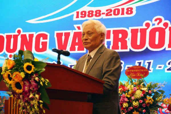 TS. Nguyễn Ngọc Sinh – Chủ tịch Hội Bảo vệ Thiên nhiên và Môi trường Việt Nam phát biểu