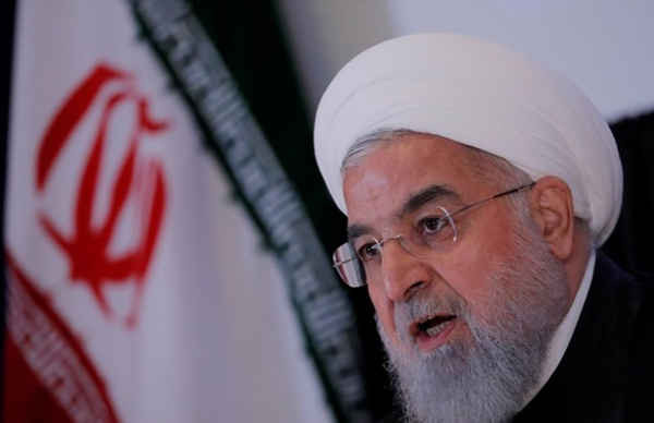 Tổng thống Iran Hassan Rouhani phát biểu tại một cuộc họp báo bên lề phiên họp lần thứ 73 của Đại hội đồng Liên hợp quốc tại trụ sở chính tại New York, Mỹ vào ngày 26/9/2018. Ảnh: Brendan Mcdermid 