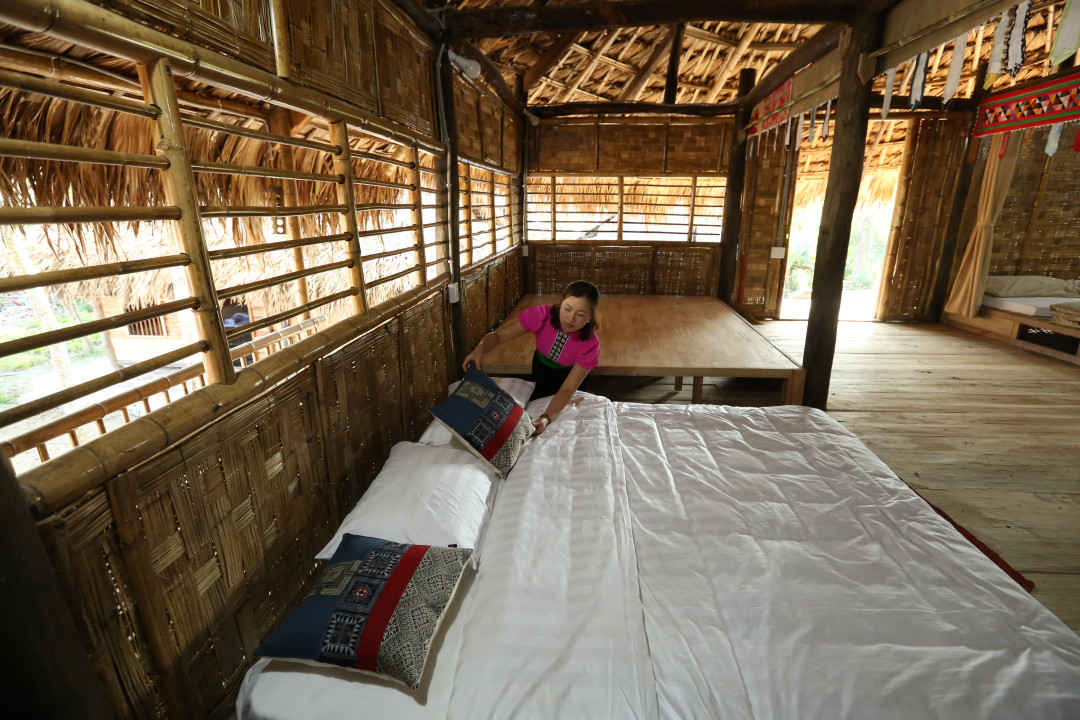 Đến với Homestay Mường Then du khách có thể trải nghiệm không gian đầm ấm, thân thiện khi lưu trú tại nhà sàn dân tộc Thái