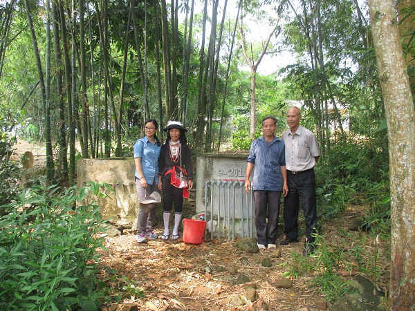 Nhiều bể nước hộ gia đình được xây dựng tại 3 xã thuộc huyện Cẩm Thủy từ nguồn vốn dự án CBA.