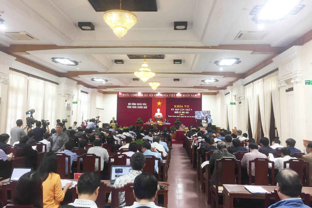 Quang cảnh kỳ họp thứ 7, HĐND tỉnh Thừa Thiên Huế khóa VII