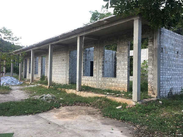 Công trình 2 phòng học của trường mầm non Châu Lộc với kinh phí hơn 1 tỷ đồng đang “đắp chiếu”