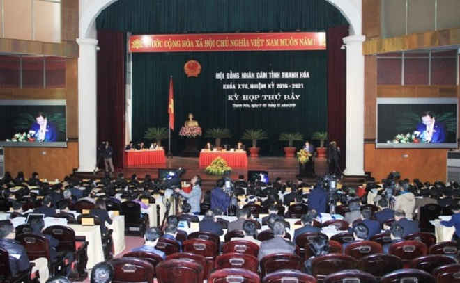 Toàn cảnh kỳ họp HĐND tỉnh Thanh Hóa lần thứ 7, khóa XVII.