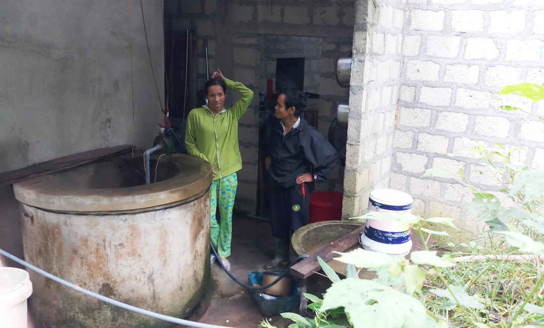 Người dân thôn Sơn Thọ không có nước sạch, phải dùng nước giếng