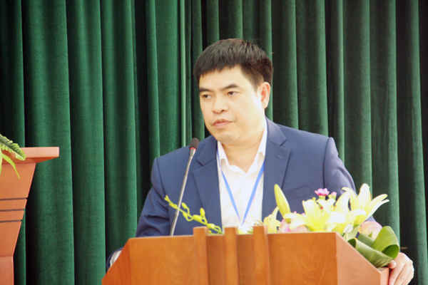 Cục trưởng Cục Viễn thám quốc gia Nguyễn Quốc Khánh phát biểu tại Hội nghị