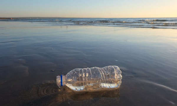 Một chai nhựa xả rác trên bãi biển ở Melbourne, Australia. Hơn 8 triệu tấn nhựa xả ra đại dương của chúng ta mỗi năm. Ảnh: Barbara Fischer, Australia./Getty Images
