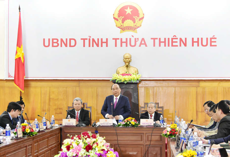 Thủ tướng Nguyễn Xuân Phúc làm việc với tỉnh Thừa Thiên Huế những ngày đầu năm 2019