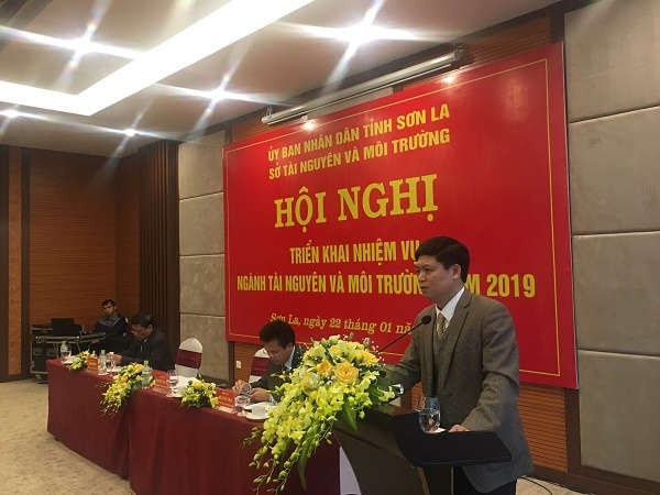 Ông Nguyễn Đắc Lực – Giám đốc Sở TN&MT Sơn La phát biểu kết luận hội nghị