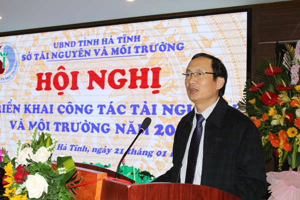 Ông Đặng Ngọc Sơn- PCT UBND tỉnh Hà Tĩnh phát biểu chỉ đạo hội nghị