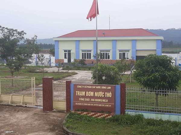 Trạm bơm nước thô của Công ty TNHH MTV cấp nước Sông Lam
