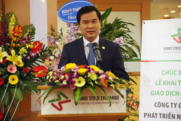 Ông Nguyễn Như Quỳnh – Thành viên HĐQT kiêm Phó Tổng Giám đốc Sở Giao dịch chứng khoán Hà Nội (HNX) phát biểu