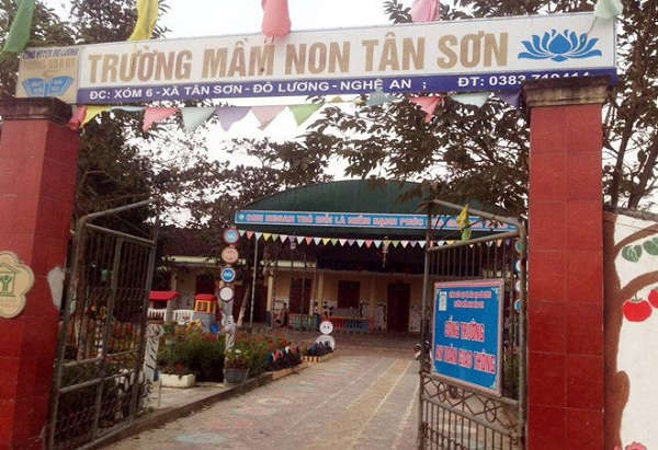 Trường mầm non xã Tân Sơn – Nơi xảy ra sự việc