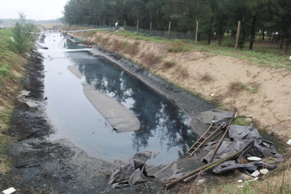 Hệ thống xử lý nước thải tại cơ sở nuôi tôm ở xã Xuân Đan, huyện Nghi Xuân được phát hiện không đảm bảo, yêu cầu tạm dừng hoạt động để khắc phục