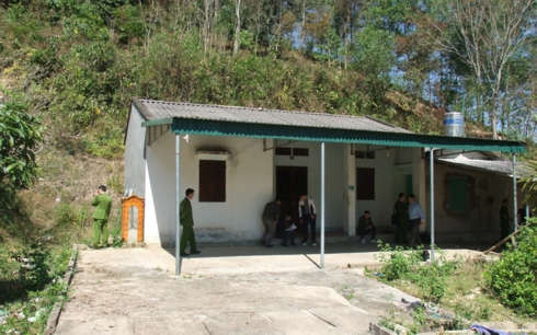 Ngôi nhà nơi phát hiện thi thể nạn nhân Cao Mỹ Duyên tại xã Thanh Nưa, huyện Điện Biên, tỉnh Điện Biên