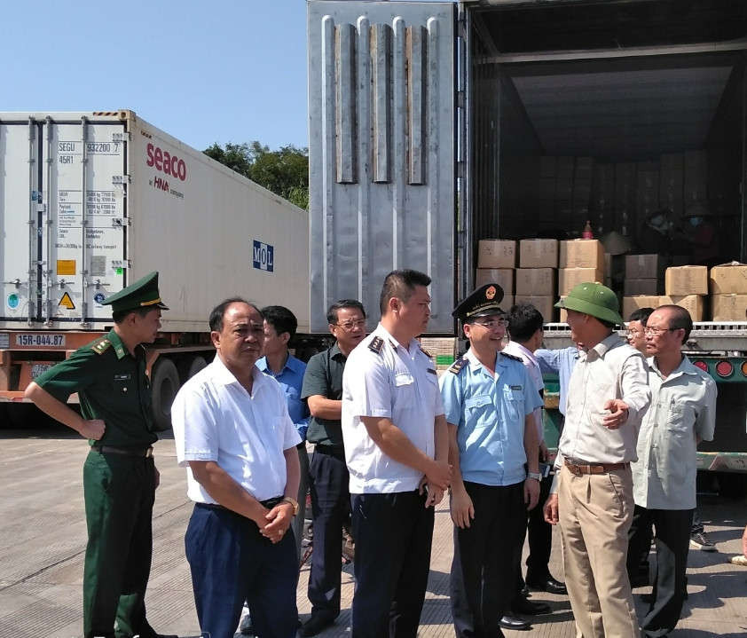 Đoàn kiểm tra Trung ương và tỉnh Quảng Ninh kiểm tra công tác phòng, chống dịch bệnh tả lợn châu Phi tại khu vực cửa khẩu Móng Cái
