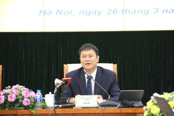 Thứ trưởng Bộ GDĐT Lê Hải An chủ trì họp báo định kỳ quý I năm 2019 vào sáng 26/3 tại Hà Nội