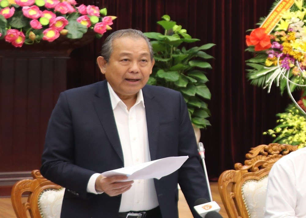 Phó Thủ tướng Thường trực Chính phủ Trương Hòa Bình dẫn đầu đoàn Kiểm tra số 1 của Ban Chỉ đạo Trung ương đã có buổi làm việc với Ban Thường vụ Thành ủy Đà Nẵng