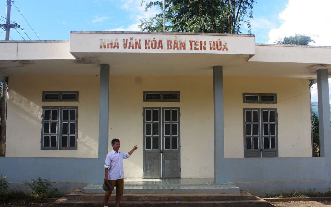 Xã Núa Ngam, huyện Điện Biên là 1 trong 5 xã được công nhận đạt chuẩn NTM năm 2018. Trong ảnh: Nhà văn hóa bản Ten Núa, xã Núa Ngam.