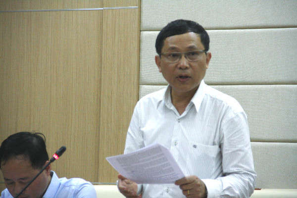 Phó Tổng cục trưởng Tổng cục KTTV - ông Lê Thanh Hải báo cáo tổng kết công tác năm 2018