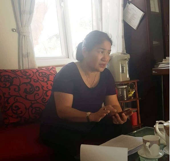 Bà Trần Thị Loan- Giám đốc Trung tâm y tế Dự phòng TP. Đồng Hới từ chối cung cấp thông tin về nguồn gốc Vắc xin