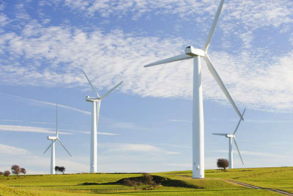 Một trang trại gió ở vùng ngoại ô của Quận Hồ ở Cumbria, Vương quốc Anh