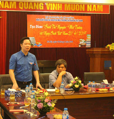 Anh Nguyễn Quang Huy – Bí thư Đoàn Thanh niên Bộ TN&MT phát biểu 
