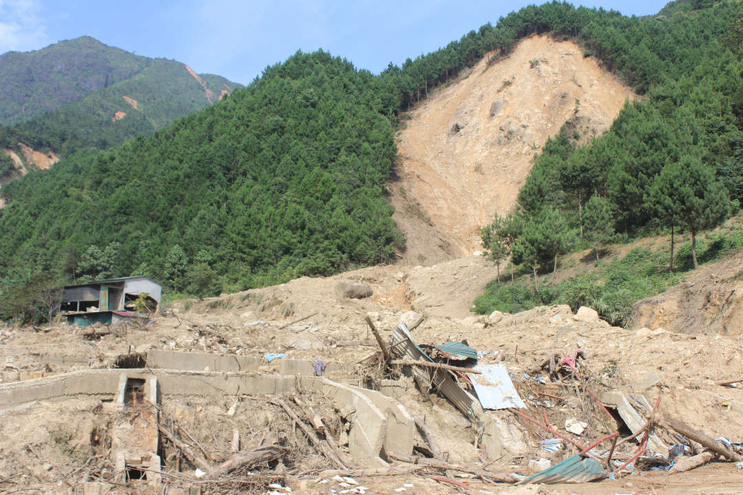 Biến đổi khí hậu tác động tiêu cực đến tỉnh Lai Châu. Trong ảnh: Mưa lũ gây thiệt hại nặng tại huyện Tam Đường.