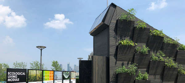 Một ngôi nhà nhỏ bền vững được trưng bày tại Trụ sở Liên Hợp Quốc ở New York, Mỹ