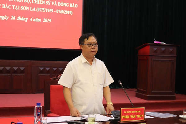 Phó chủ tịch UBND tỉnh Sơn La Phạm Văn Thủy đề nghị các cơ quan thông tin đại chúng và các phóng viên, báo đài đẩy mạnh tuyên truyền sâu rộng về các hoạt động kỷ niệm