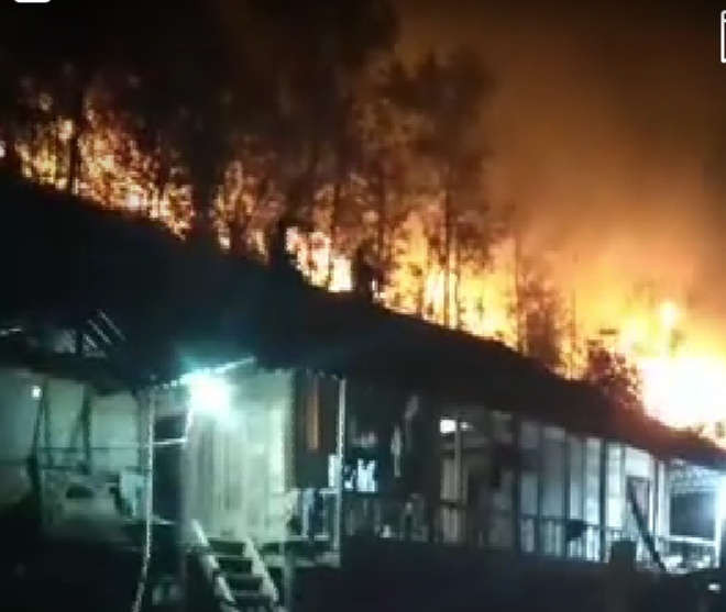 Rất nhiều nhà dân sinh sống ngay cạnh khu vực rừng bị cháy.