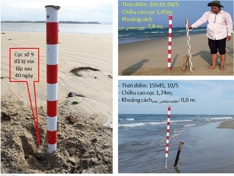 Tổng cục Phòng chống thiên tai đã triển khai khảo sát tại đảo cát khu vực biển Cửa Đại, TP. Hội An, tỉnh Quảng Nam