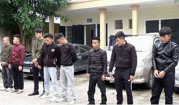 Các đối tượng “cò đất” bị Công an huyện Diễn Châu bắt giữ vào năm 2018