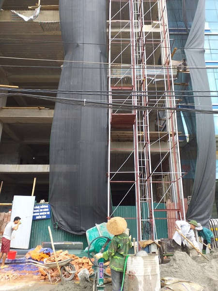 Công trình xây dựng vượt quá số tầng cấp phép của hộ ông Hoàng Văn Oánh giữa trung tâm TP Điện Biên Phủ