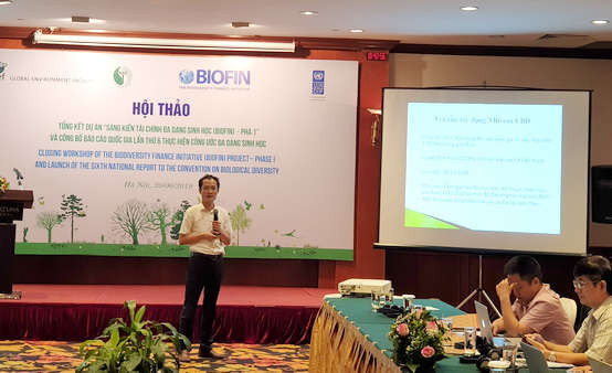 đại diện Cục Bảo tồn thiên nhiên và ĐDSH đã giới thiệu Báo cáo quốc gia lần thứ 6 thực hiện Công ước ĐDSH ở Việt Nam