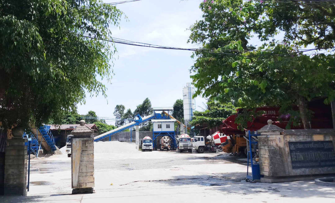 Trạm trộn bê tông của Công ty Cổ phần Bê tông và Xây dựng Thừa Thiên Huế 