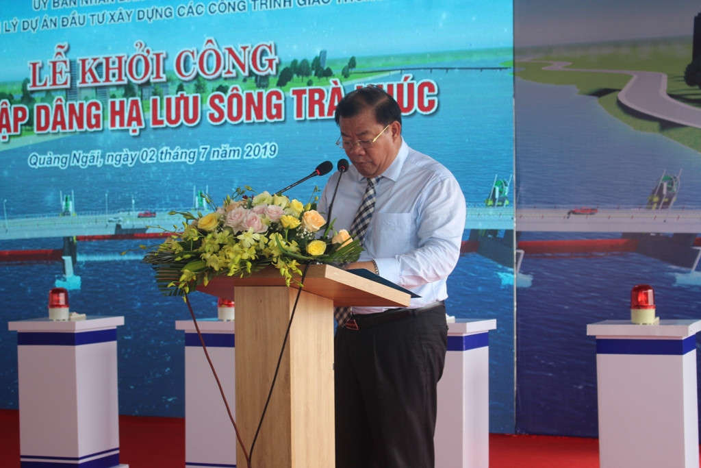 Ông Nguyễn Tăng Bính - Phó Chủ tịch UBND tỉnh Quảng Ngãi phát biểu tại buổi lễ