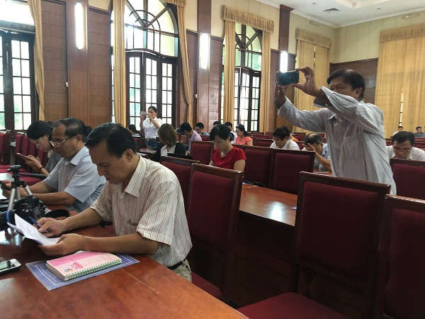 Toàn cảnh Hội nghị giao ban báo chí do Ban Tuyên giáo Thành ủy Hà Nội tổ chức ngày 25/6/2019